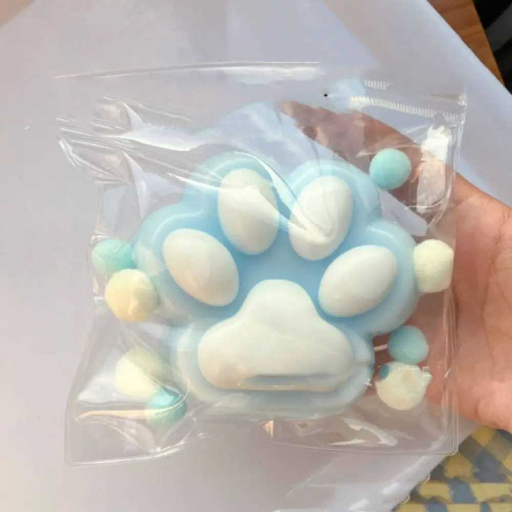 Novelty Super Large Cat Paw Squeeze Kneading Silicone Cartoon Fidget Colorful Soft Cat Paw Pinch Practical Jokes H260324