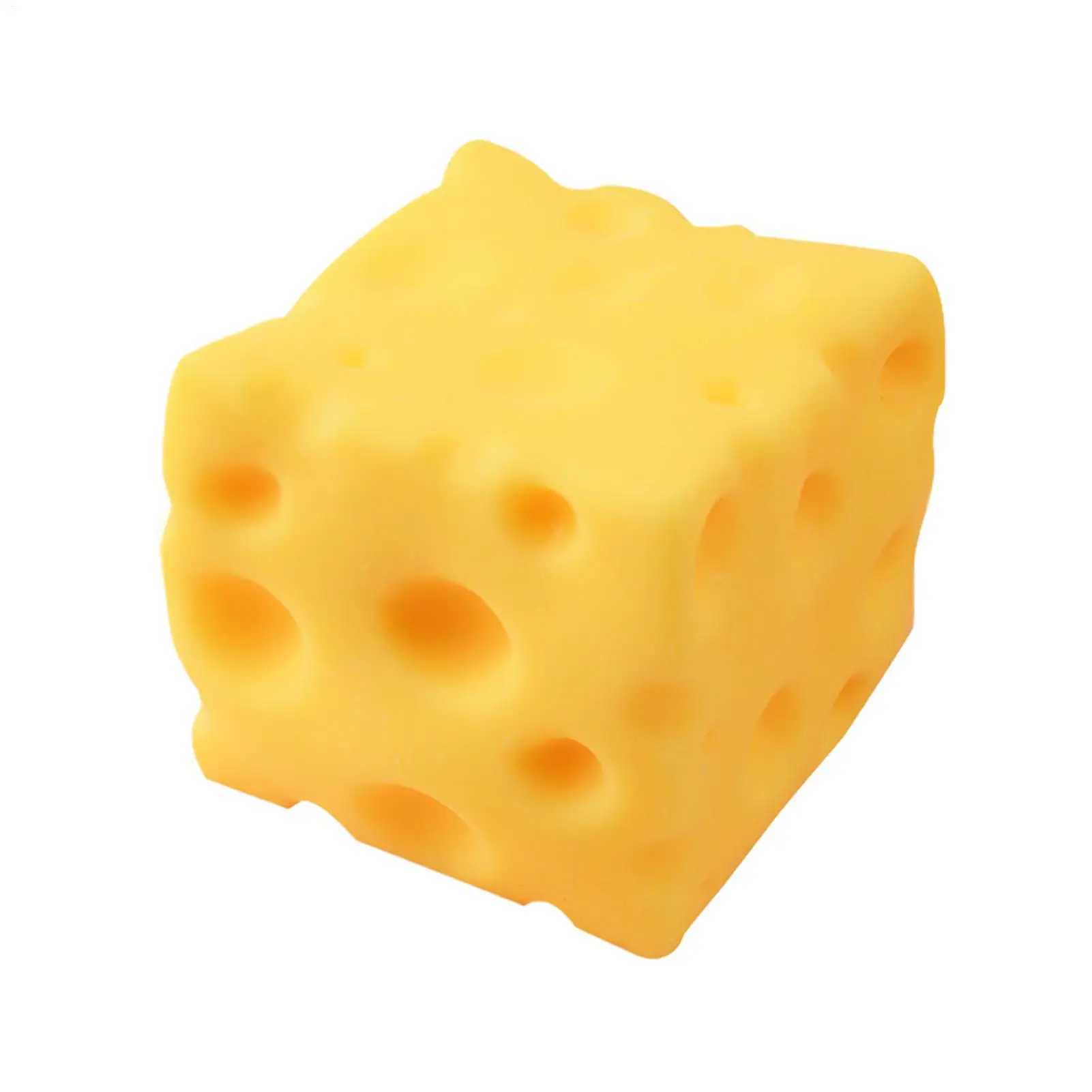 1pc Cheese Cube Stress Ball Big Cheese Shapeable Squeeze Ball Non-Bounce Fidget Toy ASMR Sensory Anti-Stress Festival Gift H260324