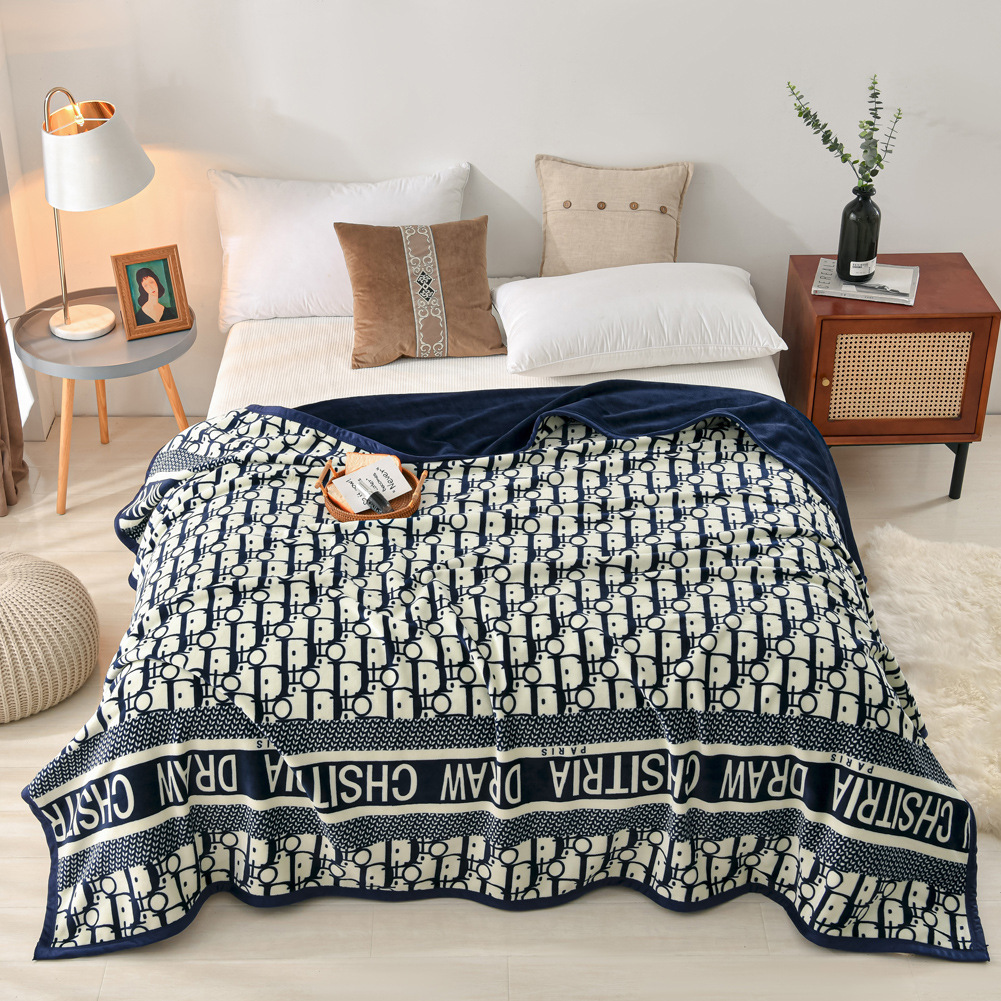 Blanket Luxury Export Series Double Layer Ab Version Cloud Mink Milk Velvet Composite Nap Blanket Coral Fleece Air Conditioning Blanket