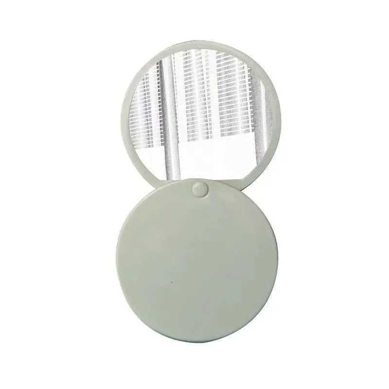 Round Folding Makeup Mirror Mini Portable Pocket Mirror HD Vanity Mirror Rotating Slide Cover Handheld Cosmetic Mirror H260324