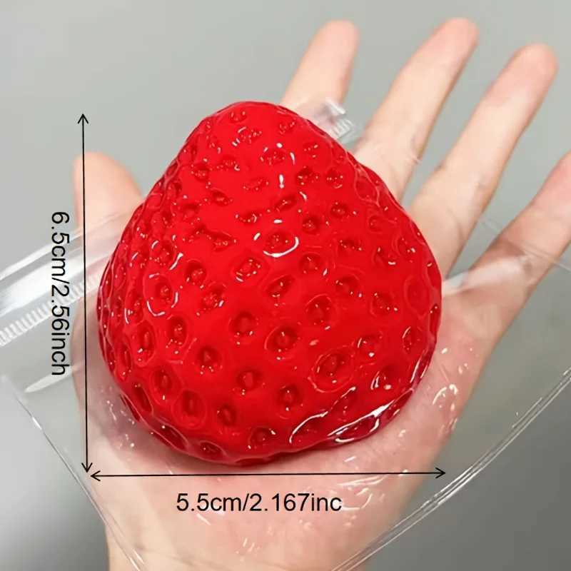 Strawberry Shaped Squeezing and Pinching Music Silicone Imitation Mud Like Soft Hand Squeezed DIY H260324