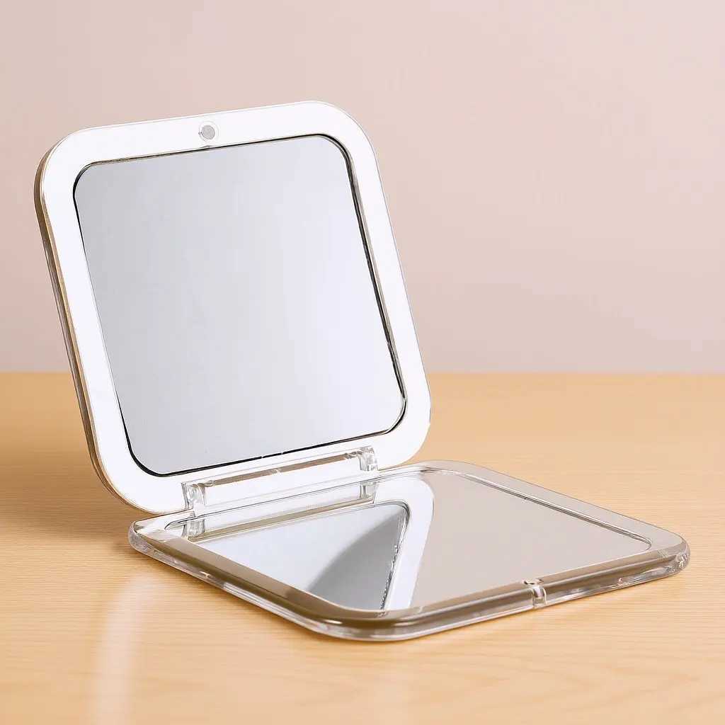 10X Magnification Foldable Compact Mirror for Purse Makeup Travel Portable Double Sided Pocket Mirror Mini Magnifying Makeup H260324