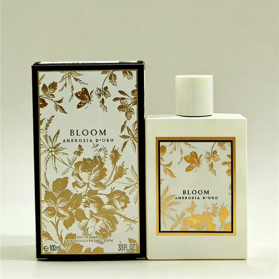 Designer Women Perfume 100ml Bloom Ambrosia Doro Fragrance 3.3oz Eau De Parfum Long Lasting Smell Brand EDP Woman Lady Girl Cologne Spray