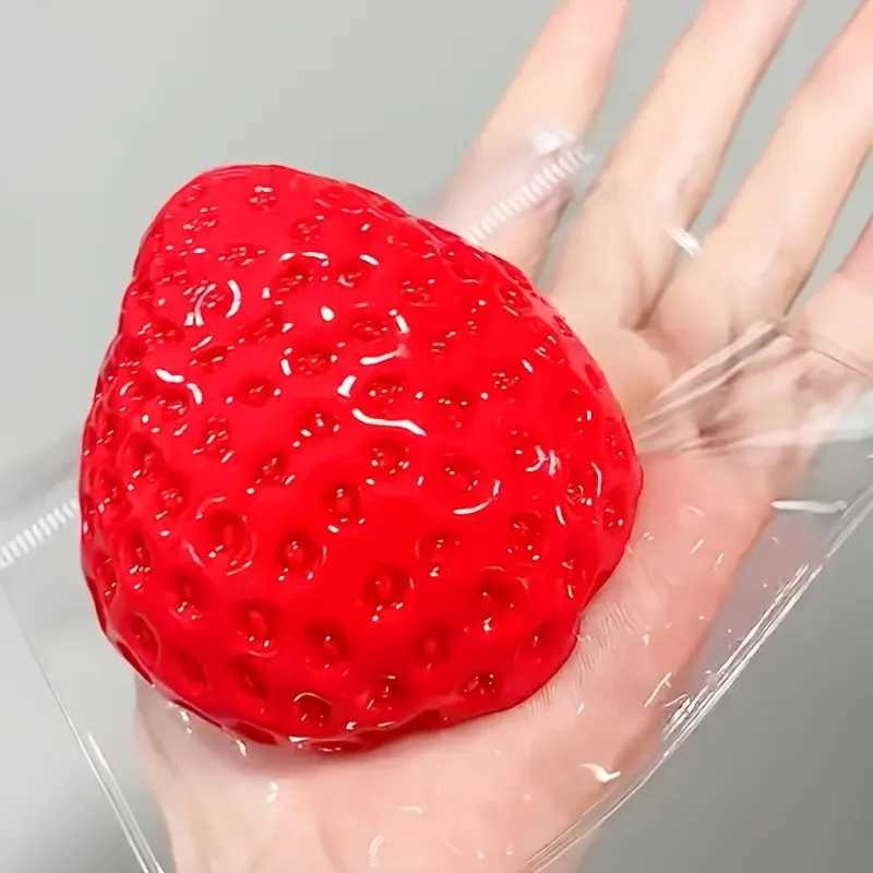 Strawberry Shaped Squeezing and Pinching Music Silicone Imitation Mud Like Soft Hand Squeezed DIY H260324