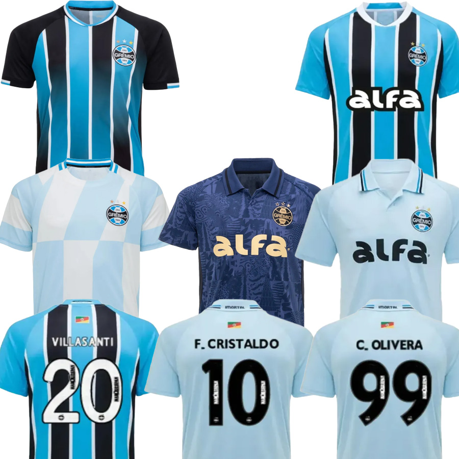 25 26 27 Gremio Soccer Jerseys 2025 2026 Paulista KANNEMANN VILLASANTI Gilchmei Johnath MILLER LUAN Marlone Men Football shirt kids kit