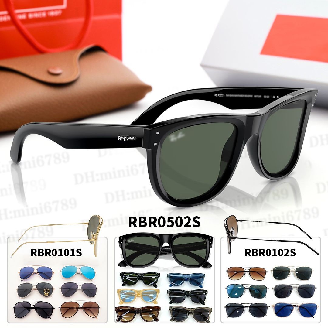 Raybanss Reverse sunglasses High quality glasses Designer RB Wayfareres Sunglasses RBR 0502s 0101 0102 Eyewear Women Men Sun glasses Lunette de Soleil gafas toprb