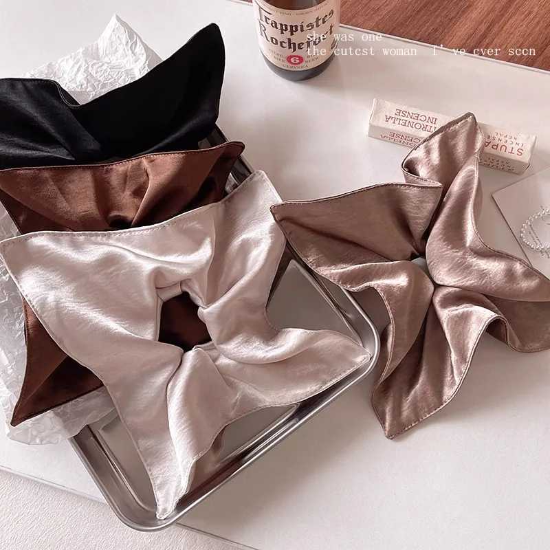 Solid Square Scrunchie For Women Girl Sweet Hair Ornament Ponytail Hair Tie Elastic Hair Band Rubber Band Fashion Hair Accessory H260324