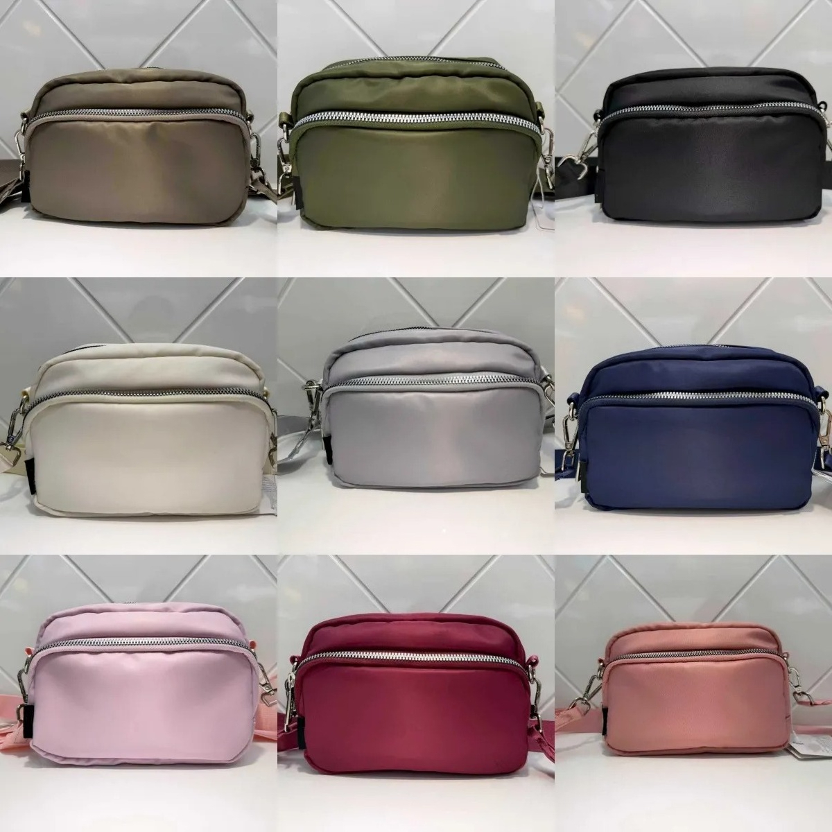 Designer Multi Layer yoga Waist Bags Nylon Everywhere Crossbody Bag Purse 2L Practical Waterproof Camouflage Shoulder Bag With Adjustable Strap Wholes
