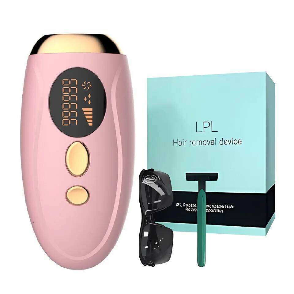 Portable IPL Laser Epilator 999999 Flashes - Painless, Permanent Hair Removal for Womens Body and Bikini Line 26L0324