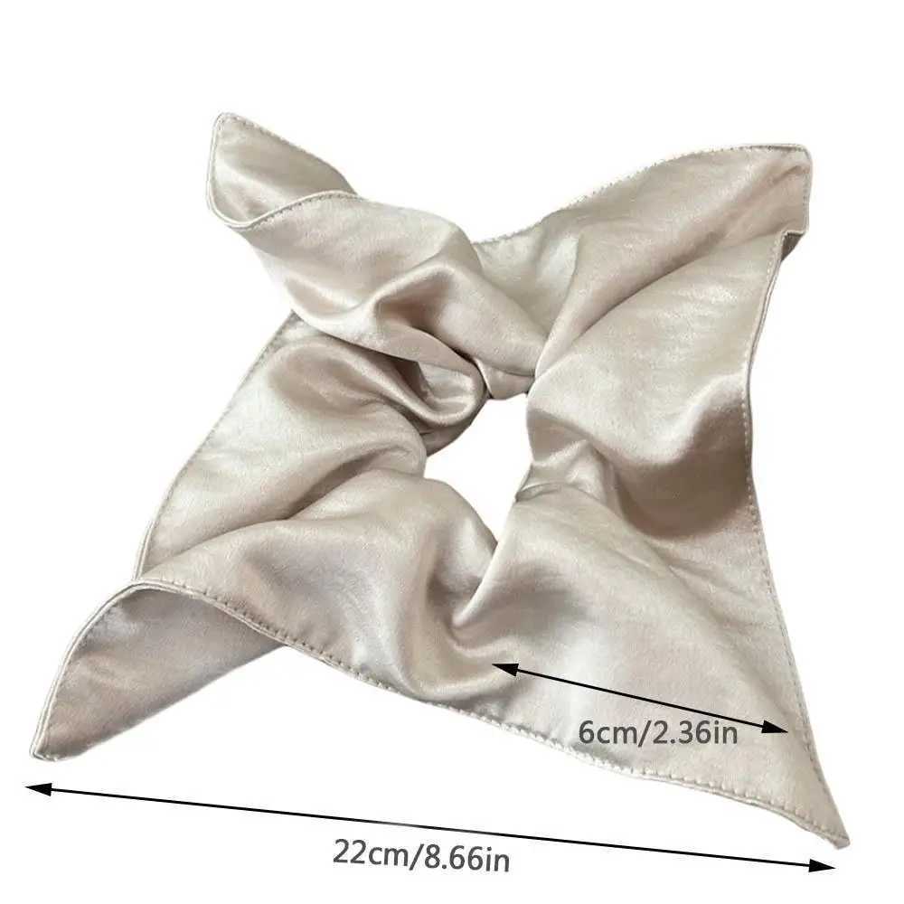 Korean Satin Silk Square Scrunchies Solid Color Elegant Hair Bands Women Girls Ponytail Holder French Hair Ties Hair Accessories H260324
