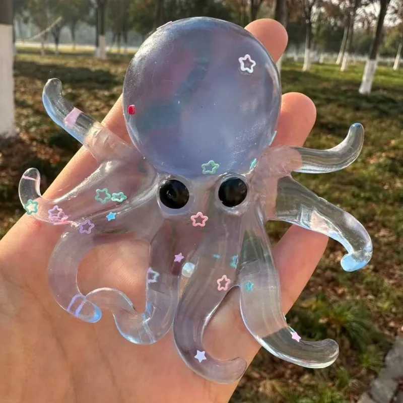 Squishy Ocean Octopus Squeeze Fidget Toy Simulation Stress Relief Slow Rebound Toy Can Be Stretched Sensory Decompression Gift H260324