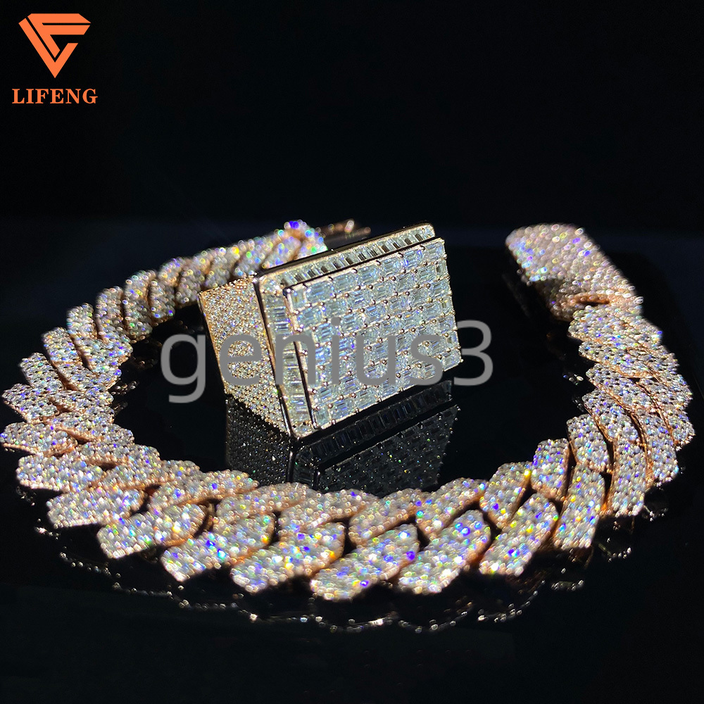 GRA Certificated Pass Diamond Tester 925 Sterling Silver Rose Gold VVS Moissanite Iced Out Ring HipHop Diamond Jewelry
