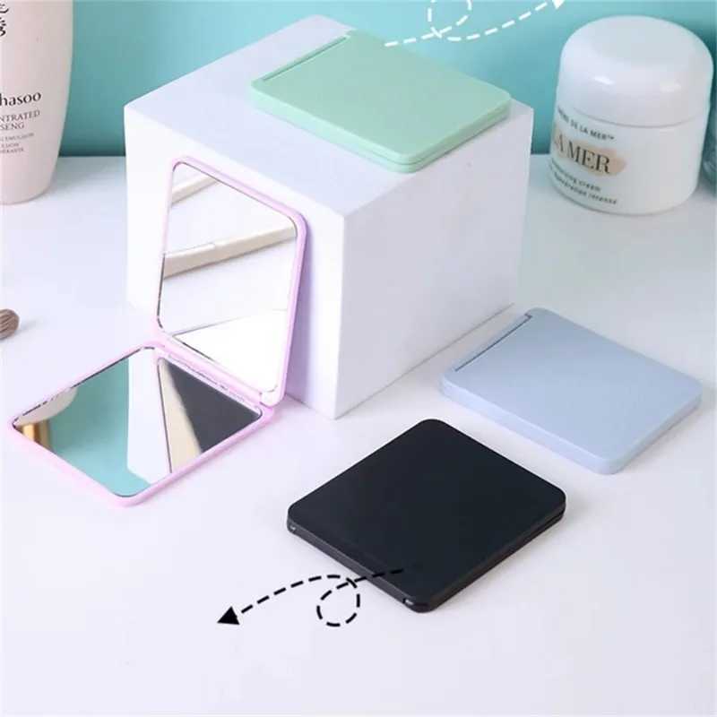 Mirror Foldable Makeup Mirror Portable Double-Sided Mirror Student Dormitory Desktop Small Gift Mini Pocket Mirror Home Decor H260324