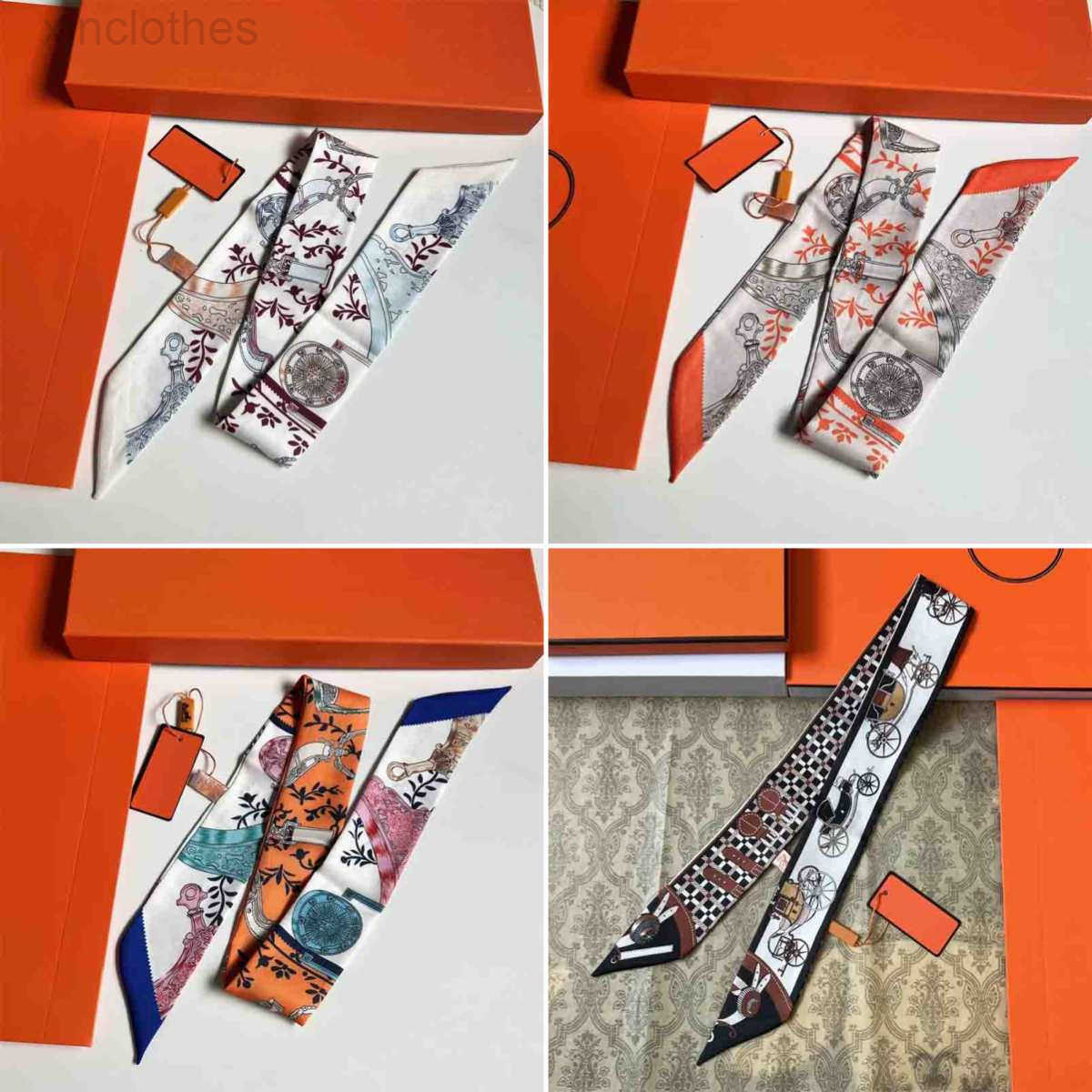 Designer Scarf Womans wrap Fashion letter horse Handbag Scarves Neckties Hair bundles Travel beach small silk scarf