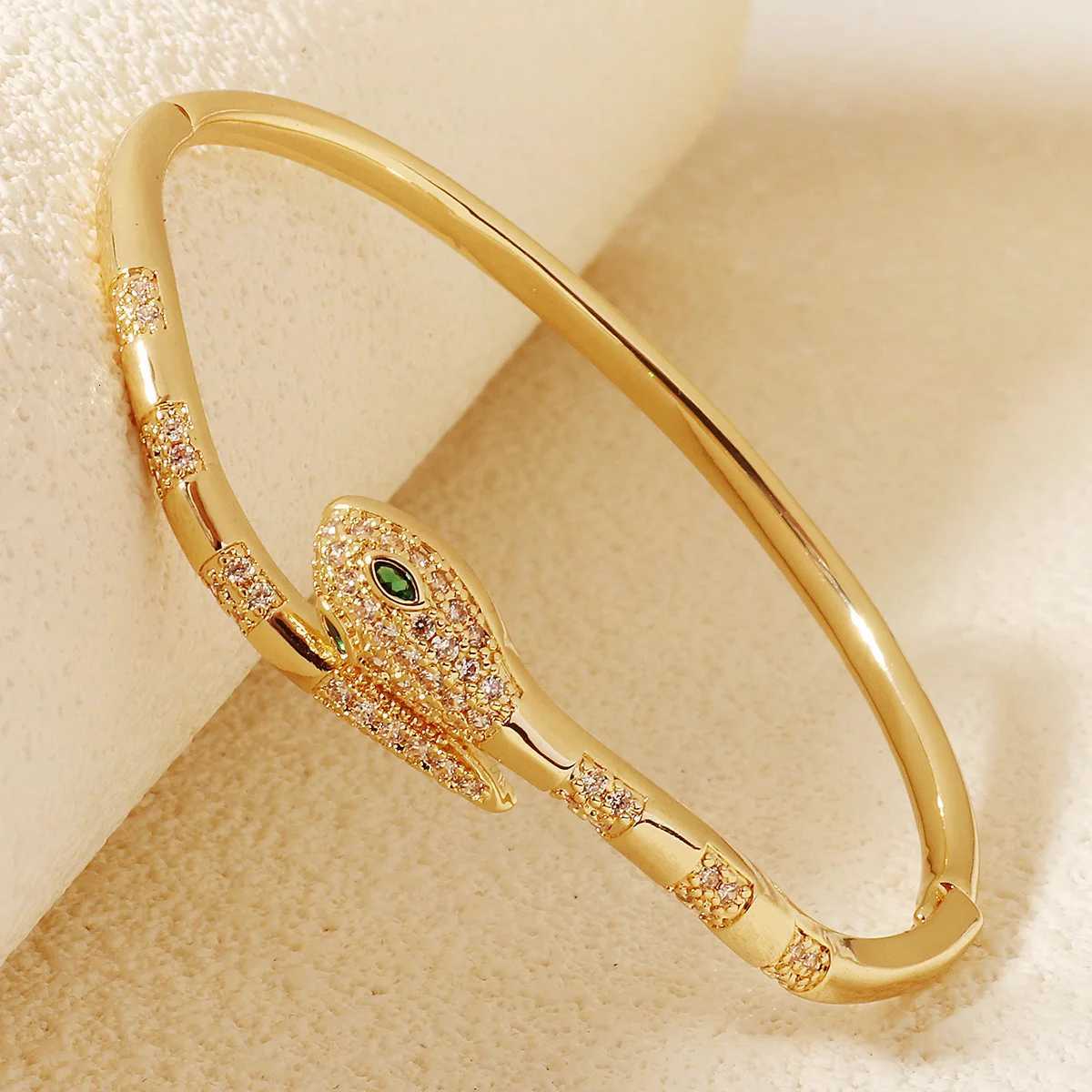 Fashion Snake Zirconium Classic Open Bangles For Women Holiday Party Cuff Gifts Jewelry Accessories H260323 - view 6