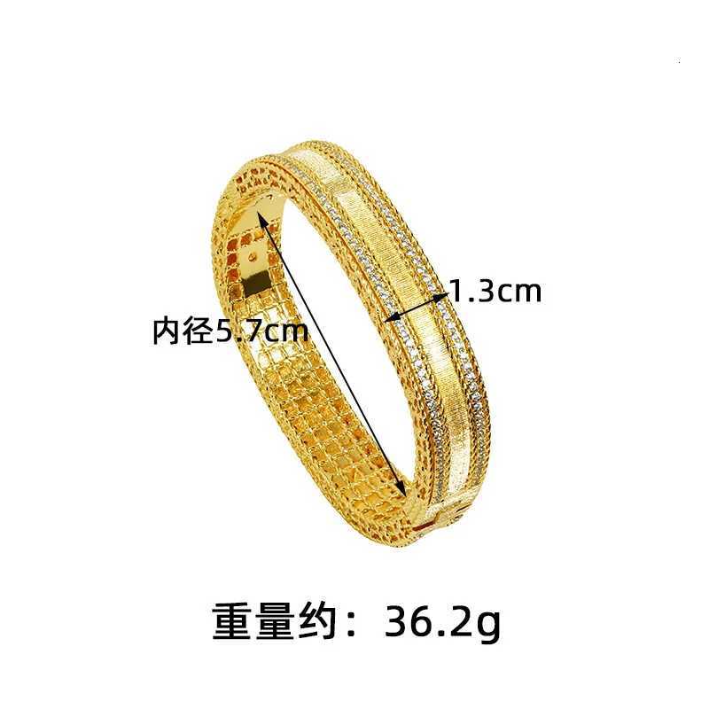 Luxury 24K 9999 Pure Gold Light Luxury Diamond-encrusted Square Simple Buckle H260323 - view 4