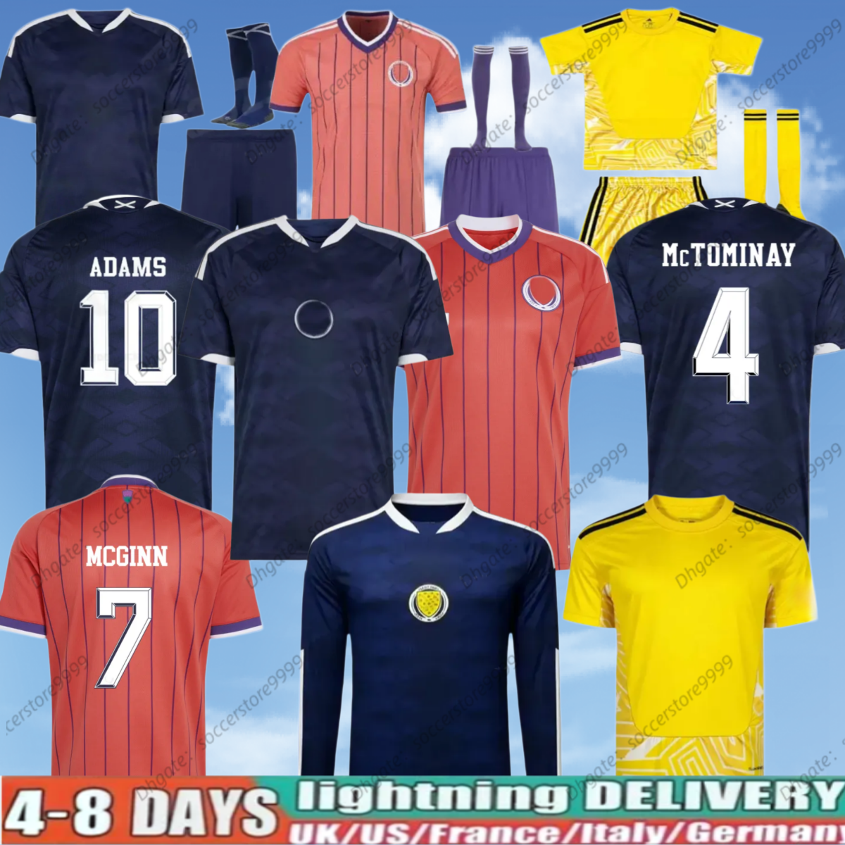 Scotland World Cup 2026 Soccer Jersey ROBERTSON Mctominay Mcgregor SHANKLAND MCGREGOR Scotland Football Shirt Top 26 27 Maillot Goalkeeper Kids Kits Set