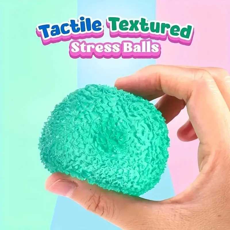 Squishy Stress Balls Multicolor Texture Ice Ball Squeeze Toy for Kids Adult Quiet Sensory Fidget Toy Halloween Christmas Gift H260324