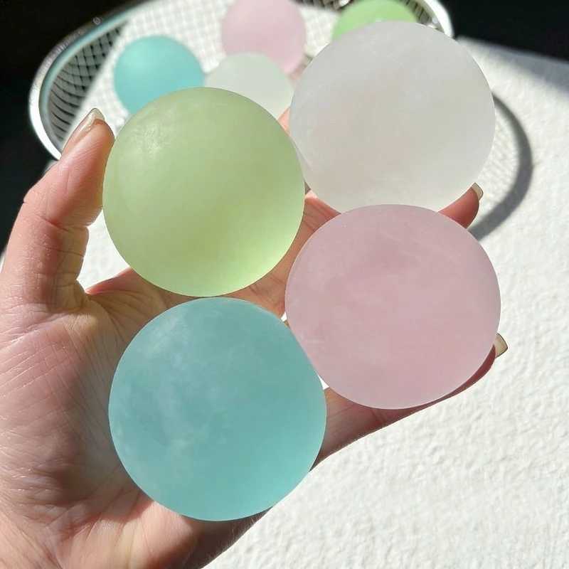 Squishy Blue Maltose Fidget Toy Soft Pink Mochi Sensory Squeeze Toy Coconut Oil Ball Slow-rebound Decompression Toy X-mas Gift H260324