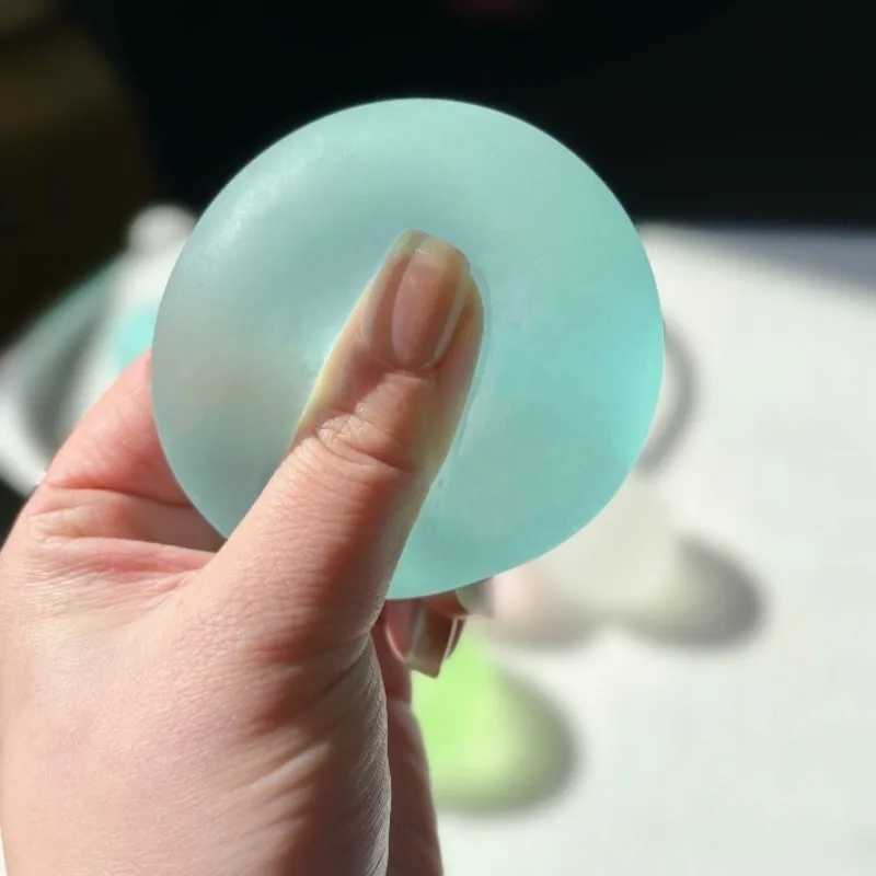 Squishy Blue Maltose Fidget Toy Soft Pink Mochi Sensory Squeeze Toy Coconut Oil Ball Slow-rebound Decompression Toy X-mas Gift H260324