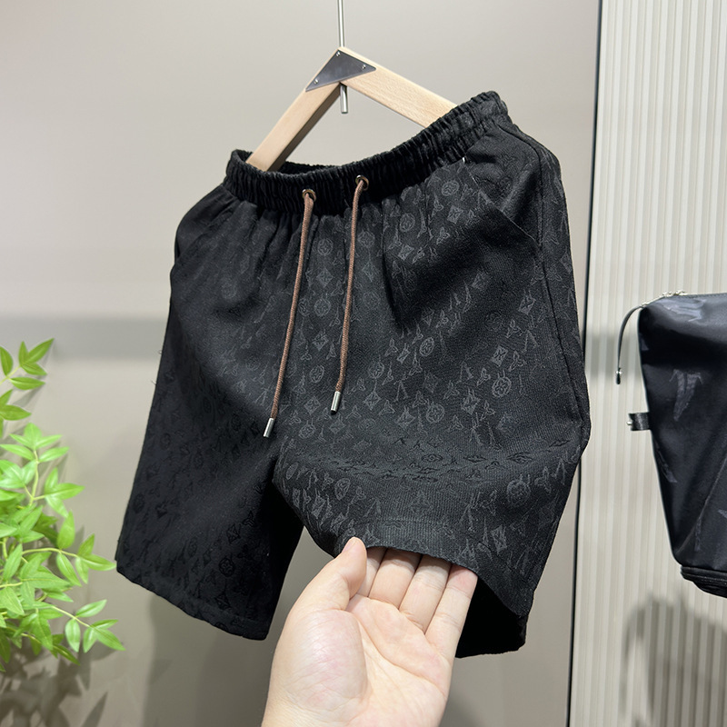 Luxury Brand Designer Clothes Foreign Trade In-Stock Luxury Trend High Version Jacquard Letter Shorts Unisex Cool Beach Mid-Length Shorts Five-Point S