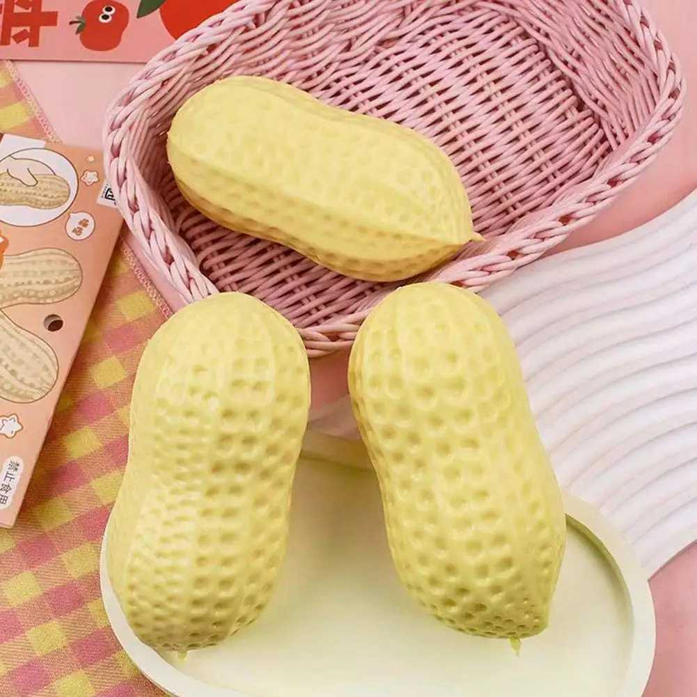 Peanut Stress Ball Soft Squeeze Toy ASMR Sensory Squishy Fidget Toy Anti-Stress Gift for Kids Adults Anxiety Relief H260324