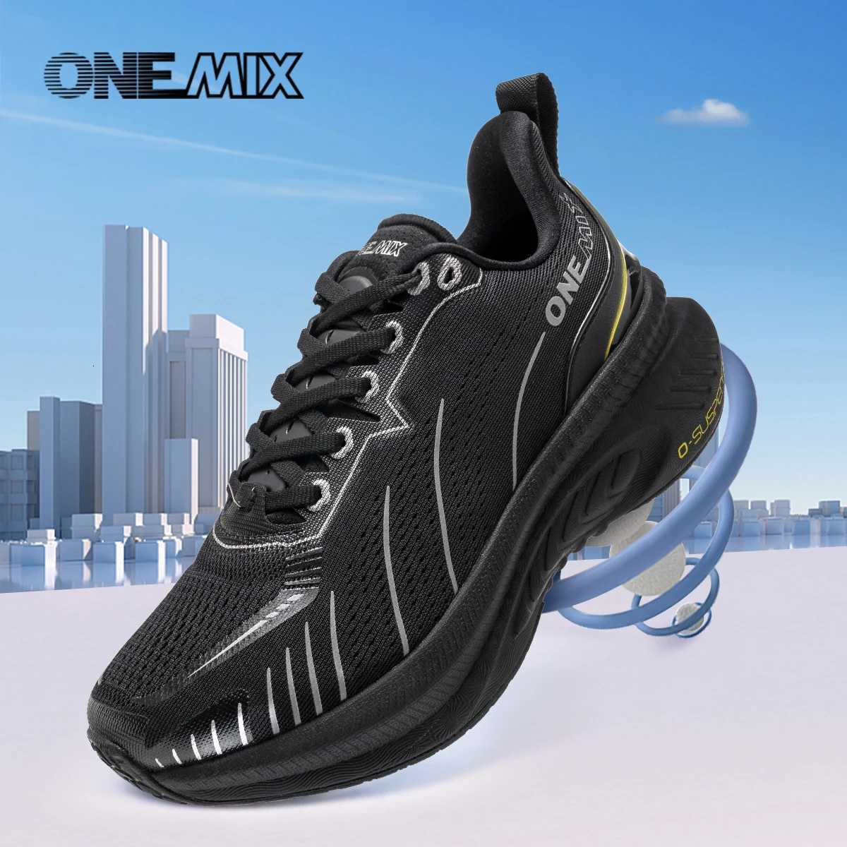 ONEMIX Trail Running Shoes For Men Blue Winter Lace Up Sports Shoes Women Non-slip Outdoor Athletic Warm Male Sneakers K260324