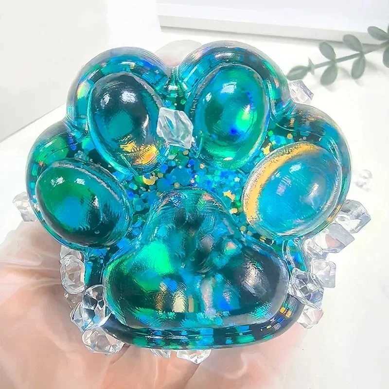 Taba Squishy Cat Paw Squeeze Toys Kawaii Sticky Squishies Fidget Toys for Birthday Party Favors Novelty Things for Kids Adults H260324