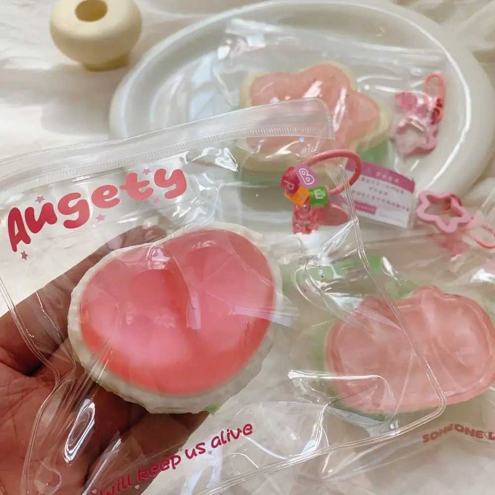 Funny Stars Simulation Watermelon Squeeze Cat Super Soft Super Elastic Fruit Elastic Non Stick Slow Rebound Fruit H260324