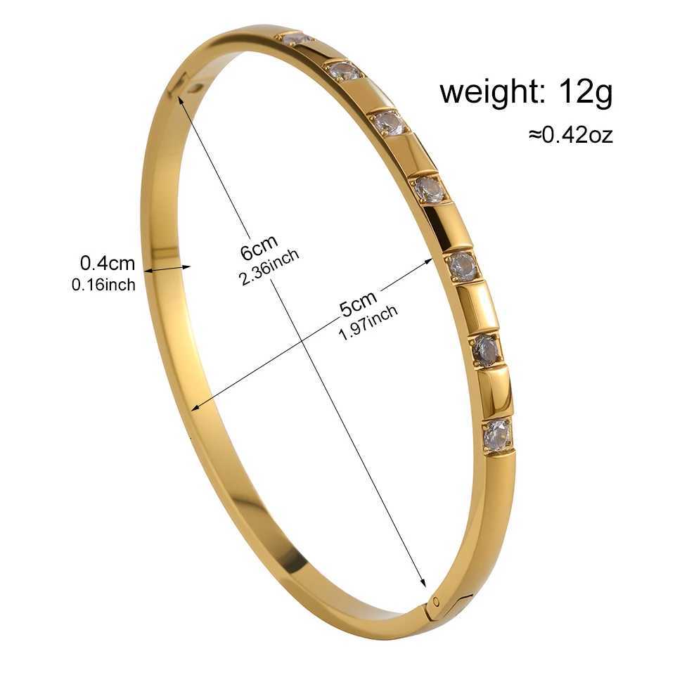 Yupsk New 2pcs/set Inlay Square Zircon Stainless Steel Stacking for Women Men Waterproof Fashion Jewelry Gift H260323 - view 7