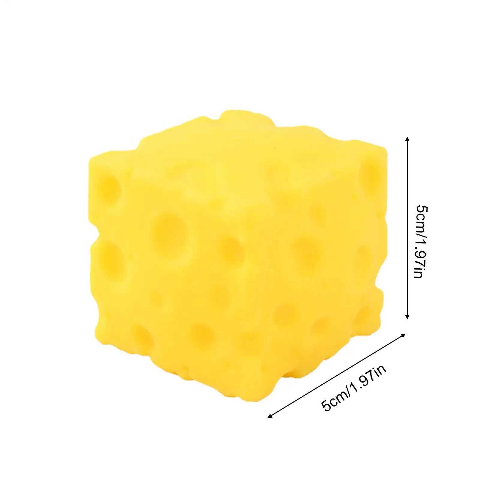Cheese Stress Toy Cheese Cube Stress Relief Fidget Soft Novelty Rebounding Toy for Kids Adults Students Workers Home School H260324