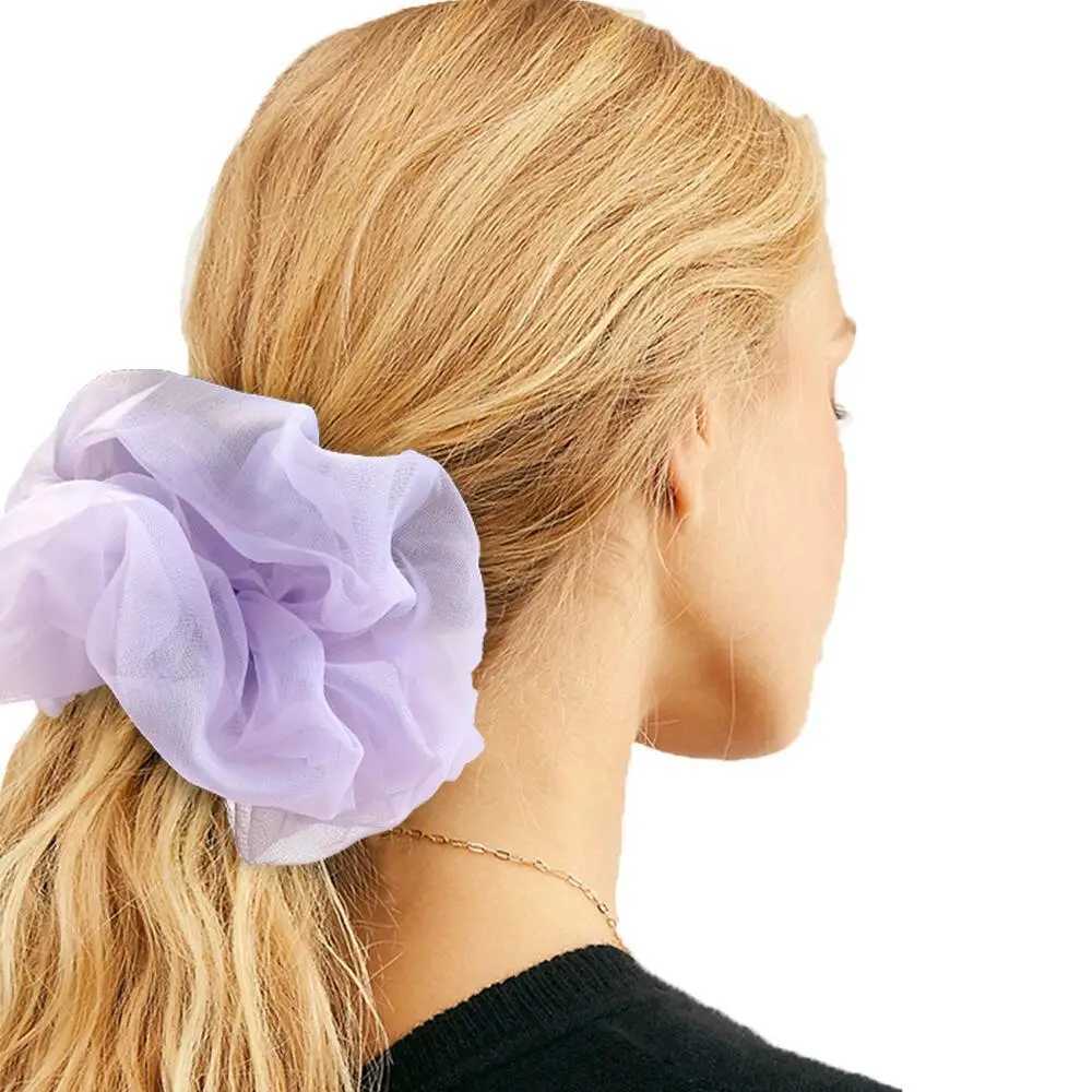 Headwear Organza Scrunchie Hair Ring Bands Ties For Girls Ponytail Holders Elastic Hairbands Elastic Hairband Hair Accessories H260324