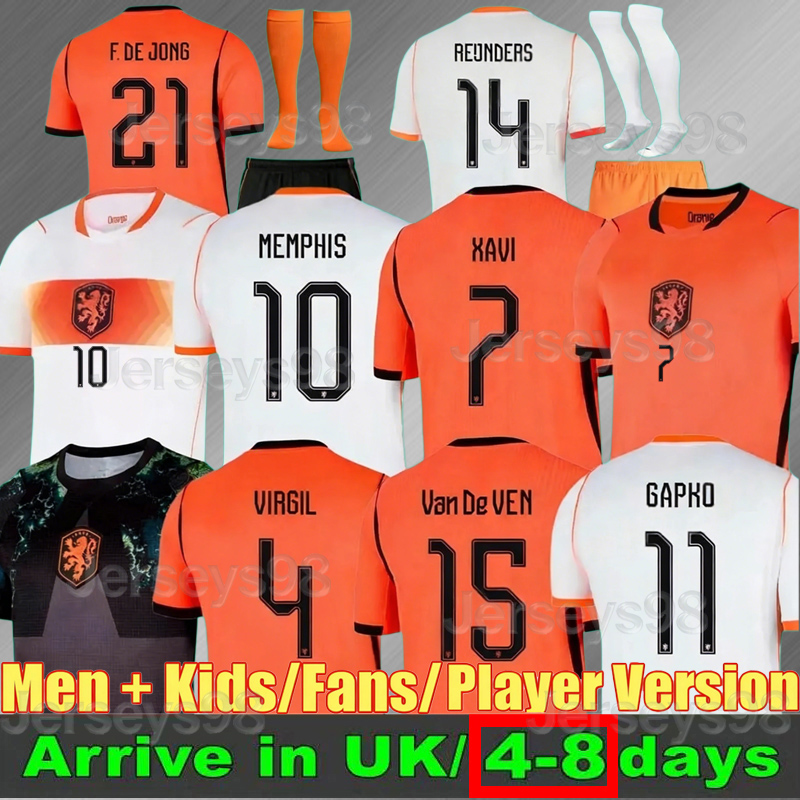 2026 NetHErlANds MEMPHIS Soccer 26 27 Holland Jersey F.DE JONG VIRGIL DUMFRIES BERGVIJN KLAASSEN BLIND DE LIGT Men KIDS GAKPO MALEN Kids kit Men football 1988 Retro