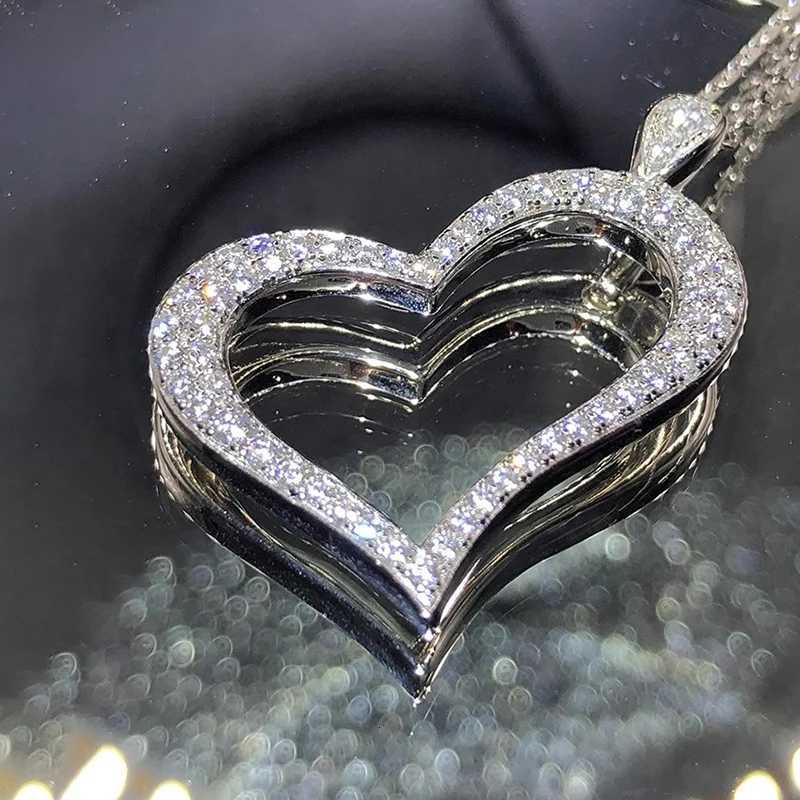 Huitan Exquisite Womens Necklace Luxury Silver Color Chain Necklace Bling Cubic Zirconia Pendant Wedding Trendy Jewelry H260324 - view 7