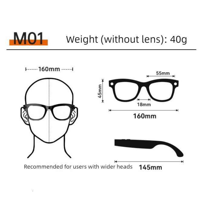 M01pro Smart AI Glasses, 8MP HD Camera, Image Recognition, AI Translation, Bluetooth Audio, Intelligent Recording Wearable Glasses CKS