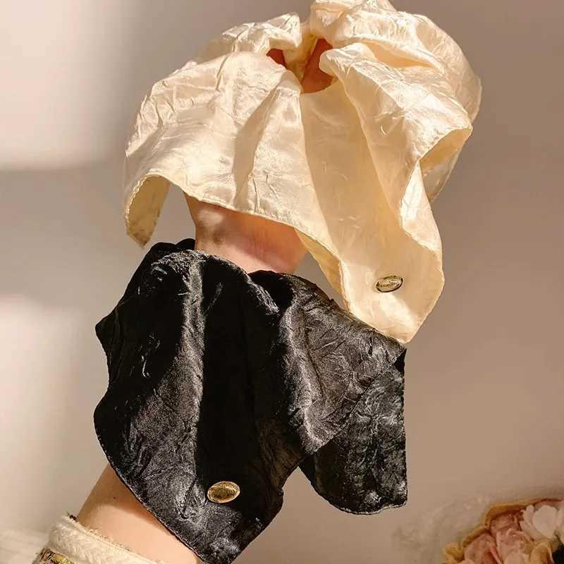 1/2pcs Satin square scarf large intestine headband French high-end feel large square hair tie headband accessory H260324