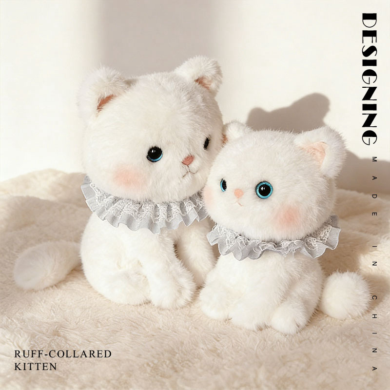 Bella cat lace cute cat plush toy kitten doll soothing doll throw pillow birthday gift