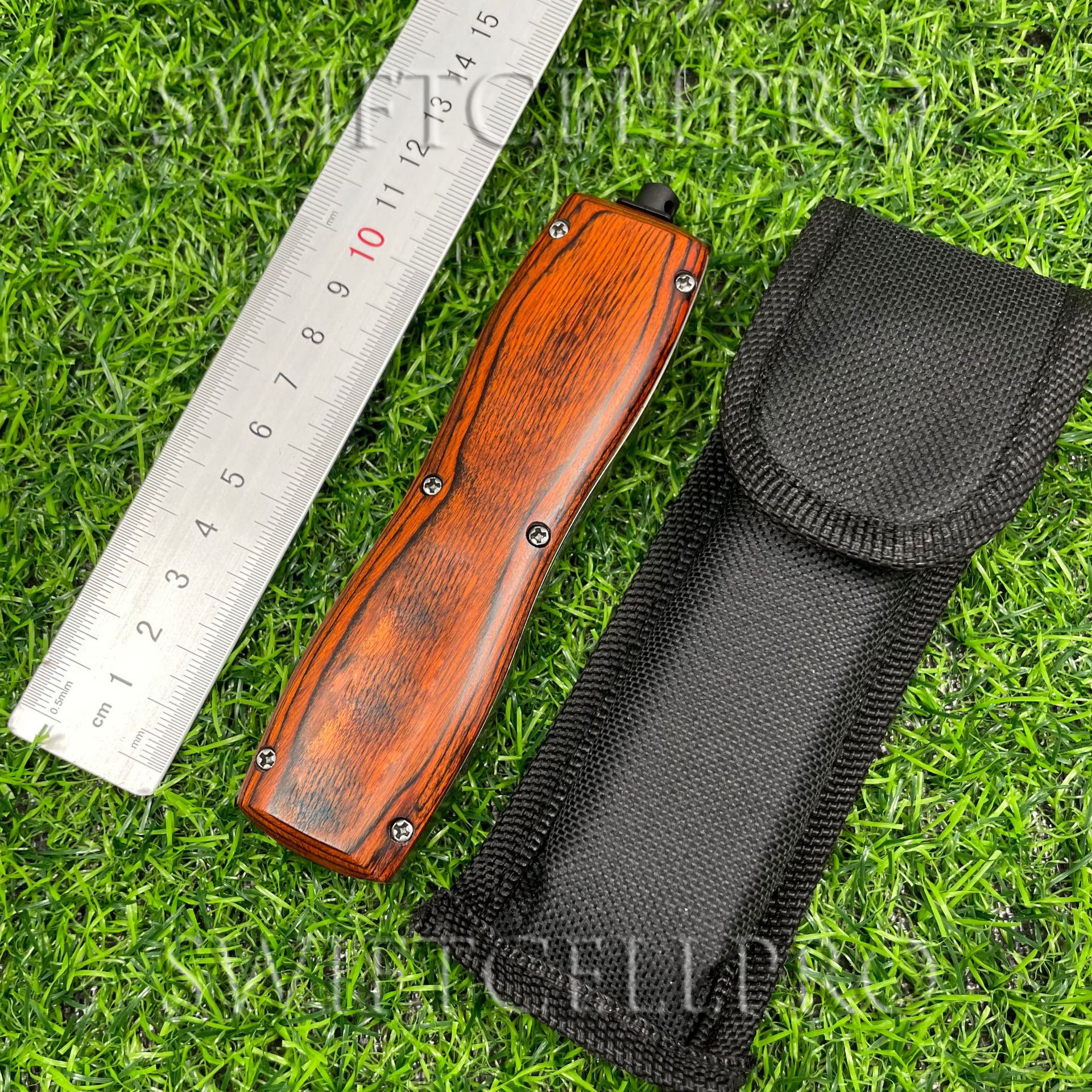 BM3300 INFIDEL OTF Knife Tech 440 Blade Utility Outdoor Camping Hiking Knives Survival Portable Pocket EDC Tools Wood Handle