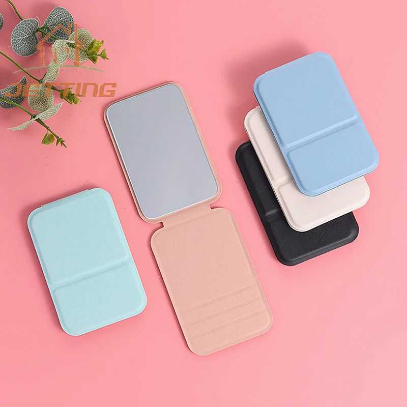 1pc Portable Mini Mirror Folding Women Makeup Hand Mirror Single-side Mini Cosmetic Mirror Foldable High Definition Vanity Tools H260324