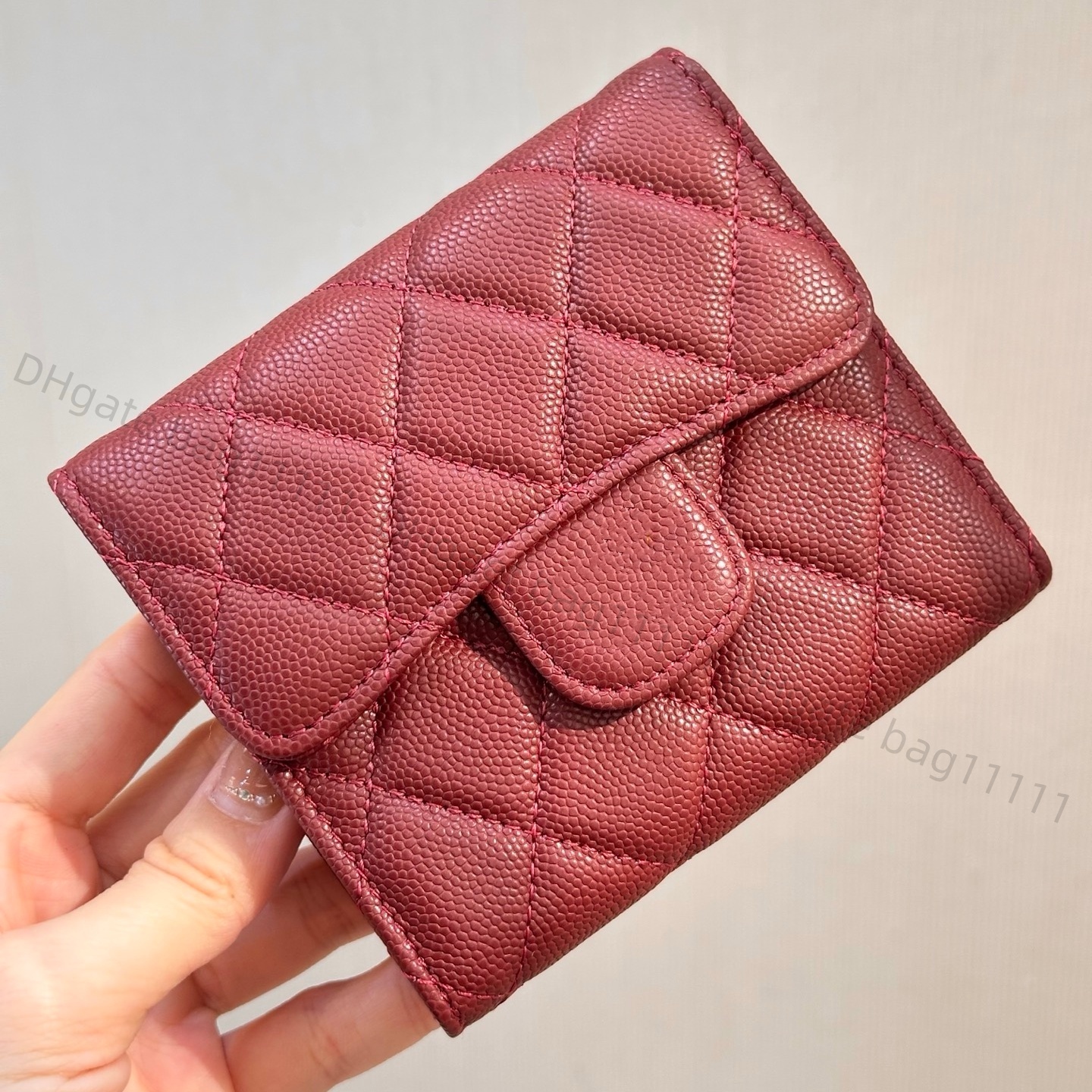 wallet designer purse short wallets for women quilted leather card holder black cash keeper genuine calfskin hasp wallet cardholder purses 11cm bag accessories