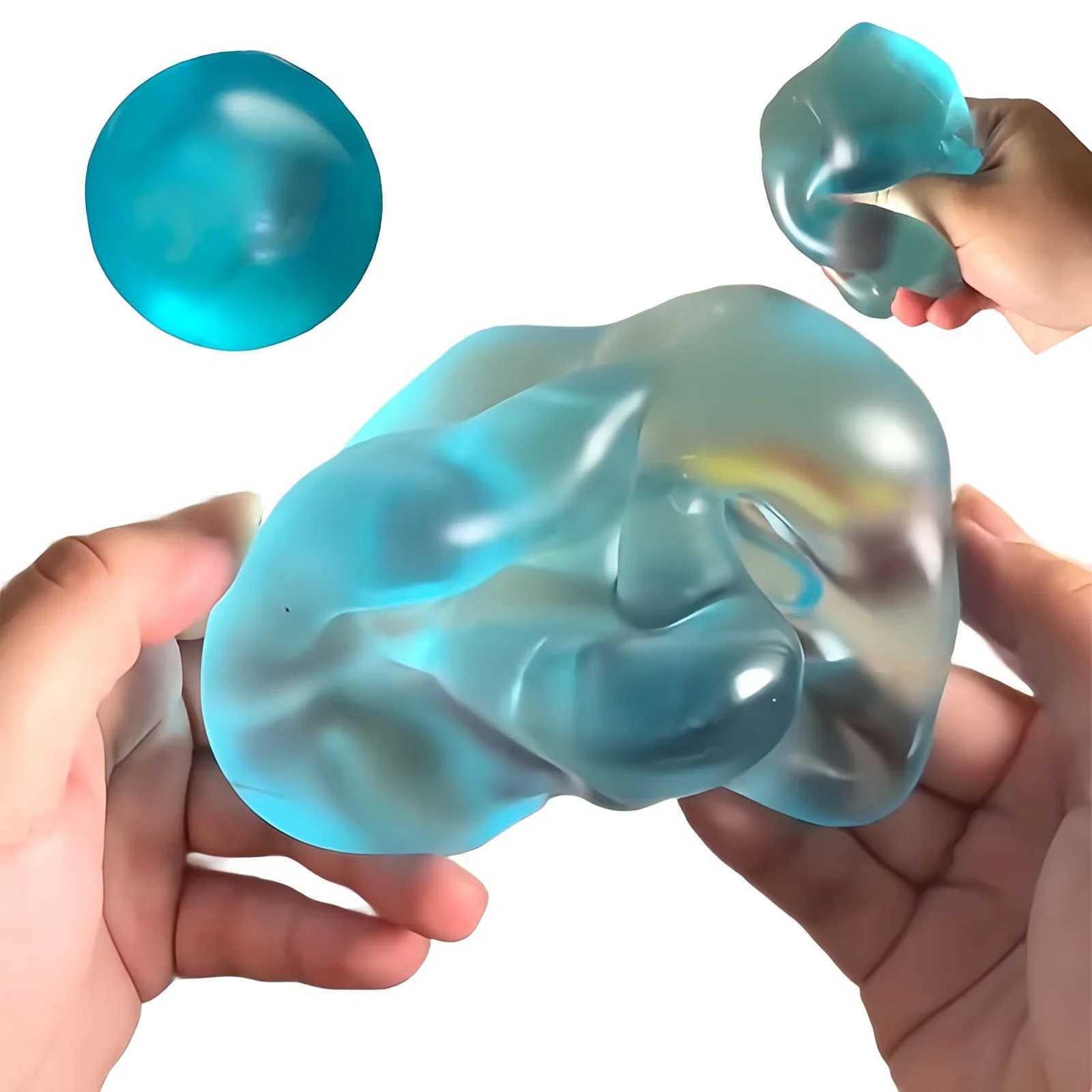 Blue Maltose Squishy Toys Anti Stress Sensory Fidgets Toy Soft Simulated Transparent Blue Maltose Slow-rebound Decompression Toy H260324