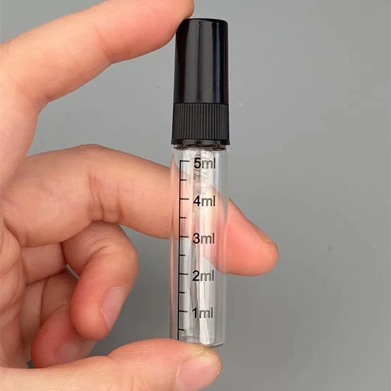 50pcs 100pcs 2ml 3ml 5ml 10ml Refillable Perfume spray Bottle With Scale Empty Mini Graduated Spray Bottle Perfume Bottles 260318