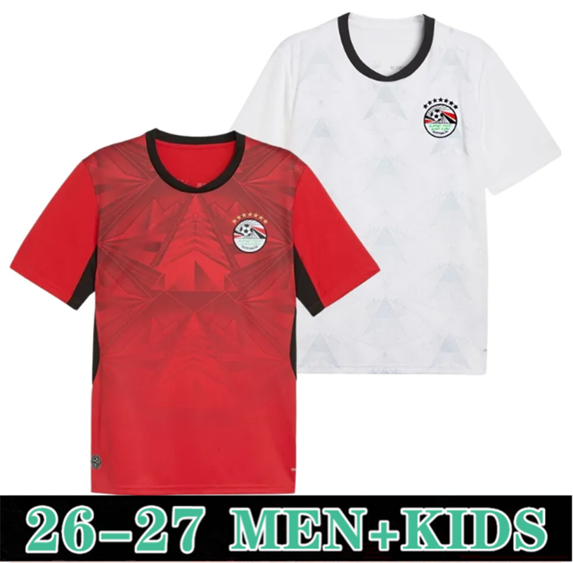 2026 Egypt men and kids M.SALAH sleeve soccer jerseys 2025 2026 home away men jersey and kids kit football shirts tops camisetas fan version