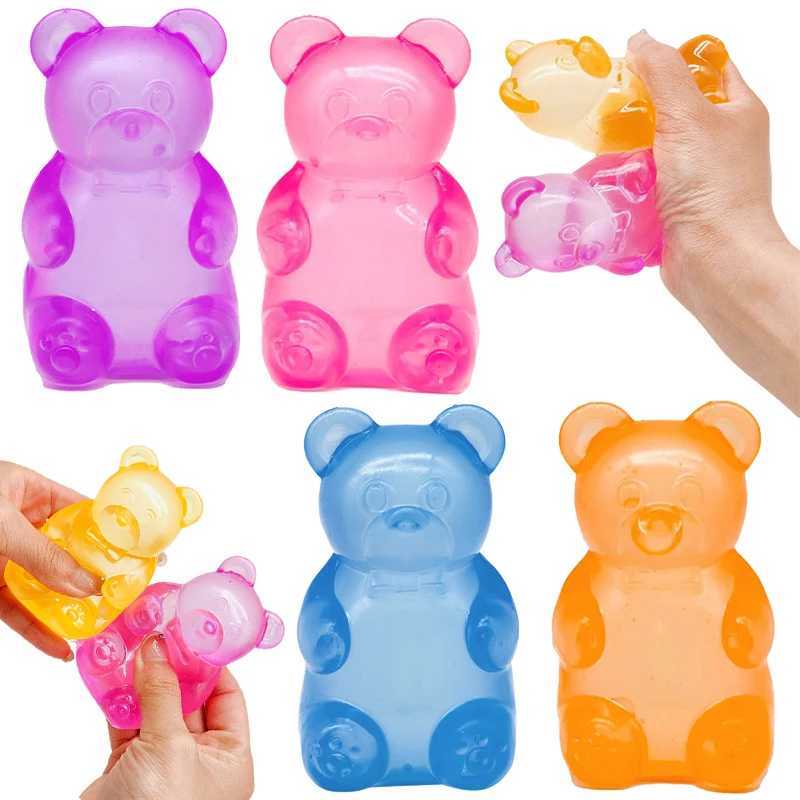 Cute Bear Nee Doh Maltose Squishy Toy Dough Colorful Sensory Toy Creative Desk Decoration Stress Relief Doll Squeeze Fidget Toy H260324