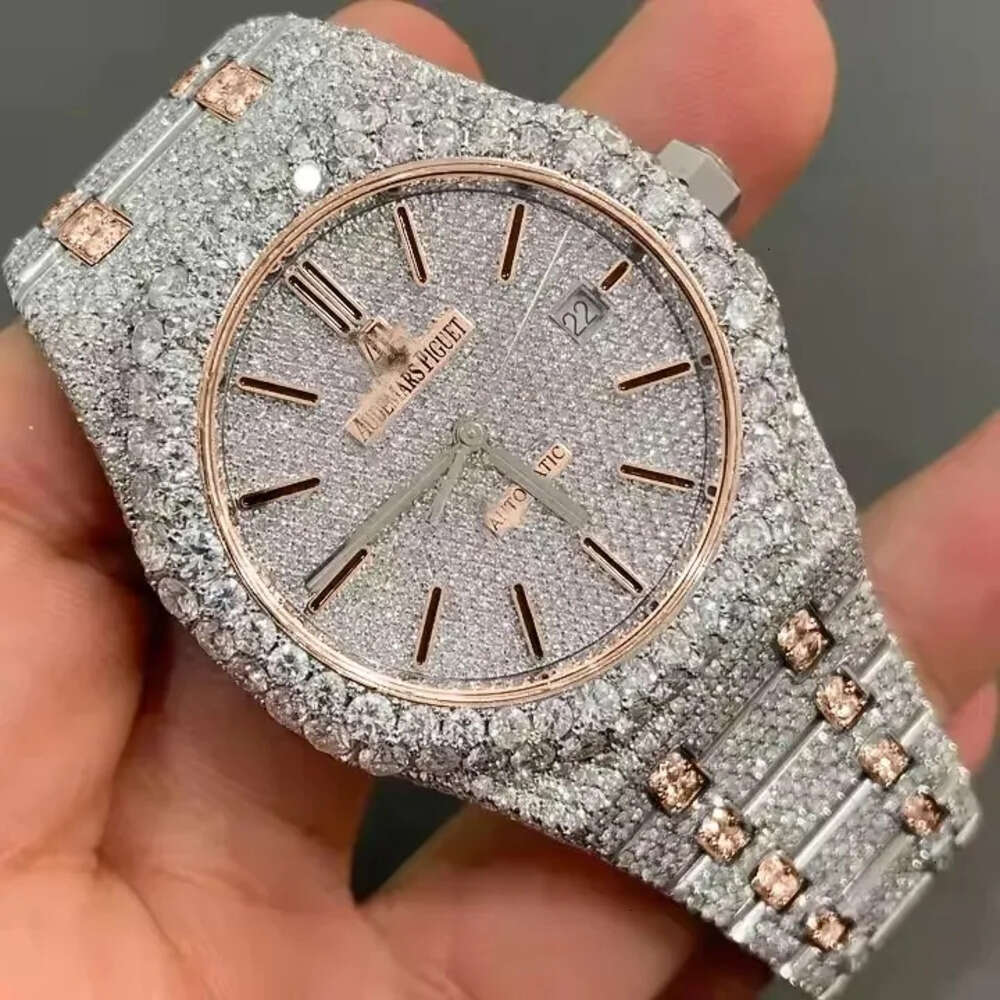 Moissanite Watcj Dia Studded Iced Out Hip Hop Buss Down Watch, Stylish Wristwatch, Men's Women's Watches Fast Home Deliveryhigh-Quality Moissanite Watch 5Ed