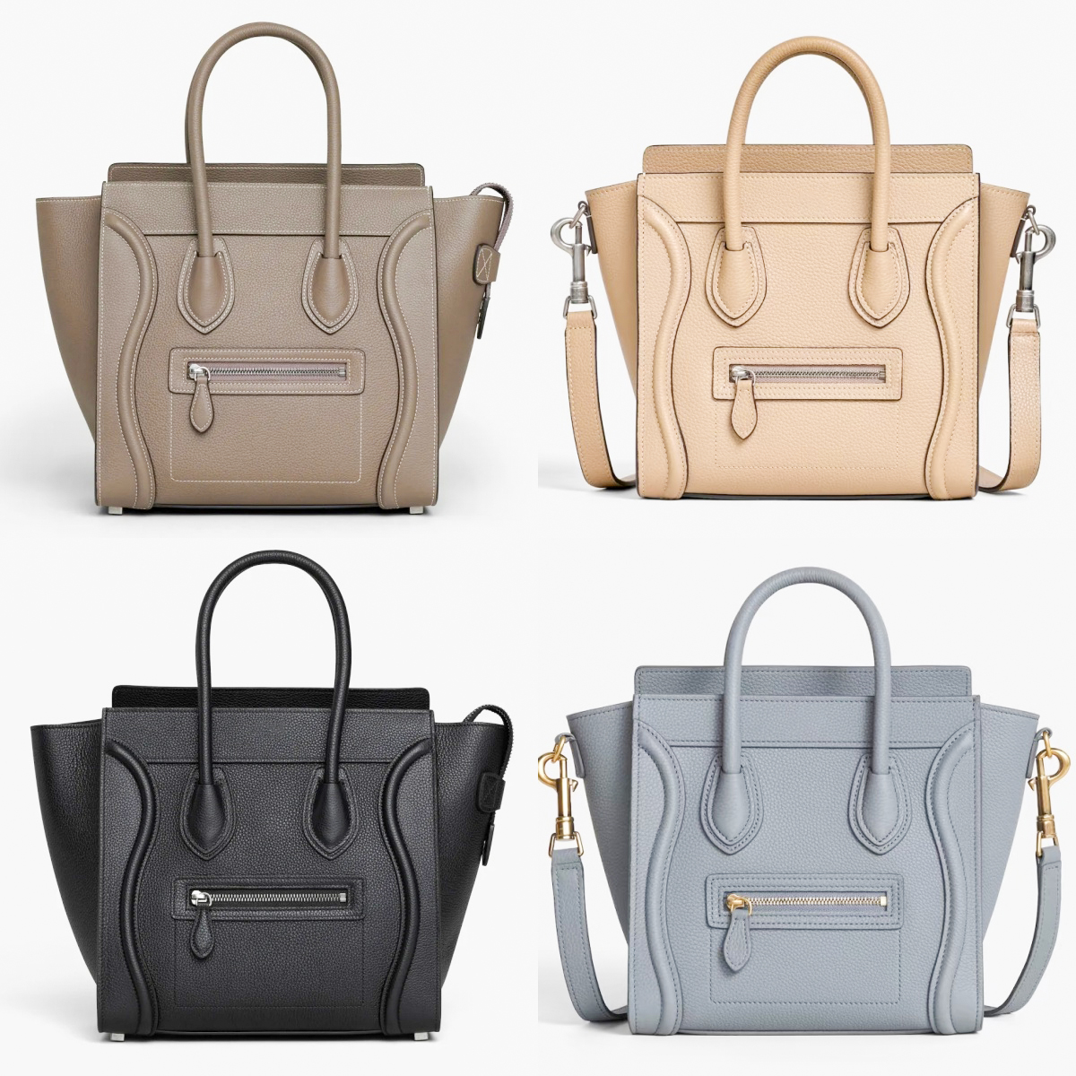 10A Classic Nano Tote Designer Shoulder Bag Woman Cowhide Leather Luxury Handbag Top handle Shop bag strap Crossbody briefcase travel Smile Face Luggage Clutch Bags