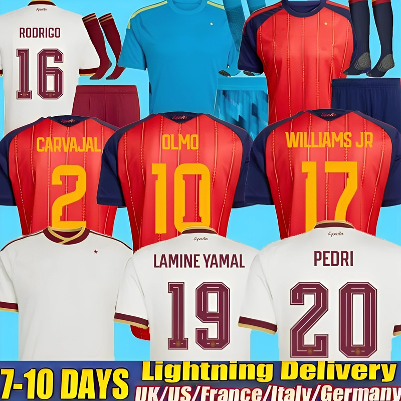 Spain Jersey 2026 World Cup Soccer Jerseys PEDRI GAVI LAMINE YAMAL MORATA Carvajal OLMO FERRAN RODRIGO SPANISH Men Kid Kit Football Shirt 2027 Camiseta Espana