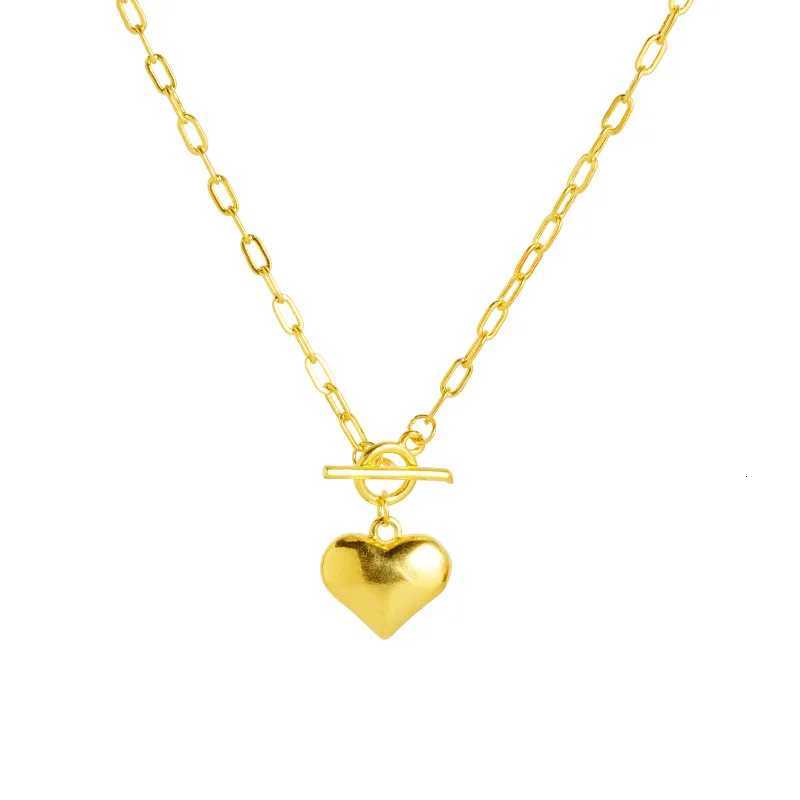 Luxury 24K 9999 Pure Gold real gold Womens Peach Heart Pendant Necklace H260324 - view 6