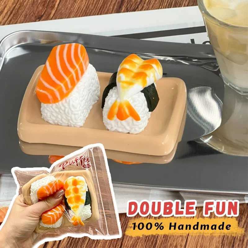 Sushi Combo Taba Squishy Handmade Creamy Soft Slow Rebound Stress Relief Fidget Toy Halloween Christmas Party Office Gift H260324