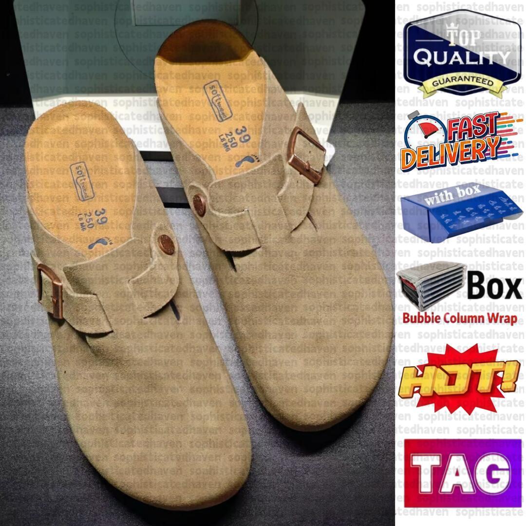 designer clog sandals genuine leather cork women slippers men slides shoes boy girls clogs mens womens sliders trainers flip flops sandles sandales size 35-46 Top